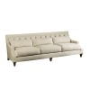 μπεζ καναπές με καπιτονέ πλάτη