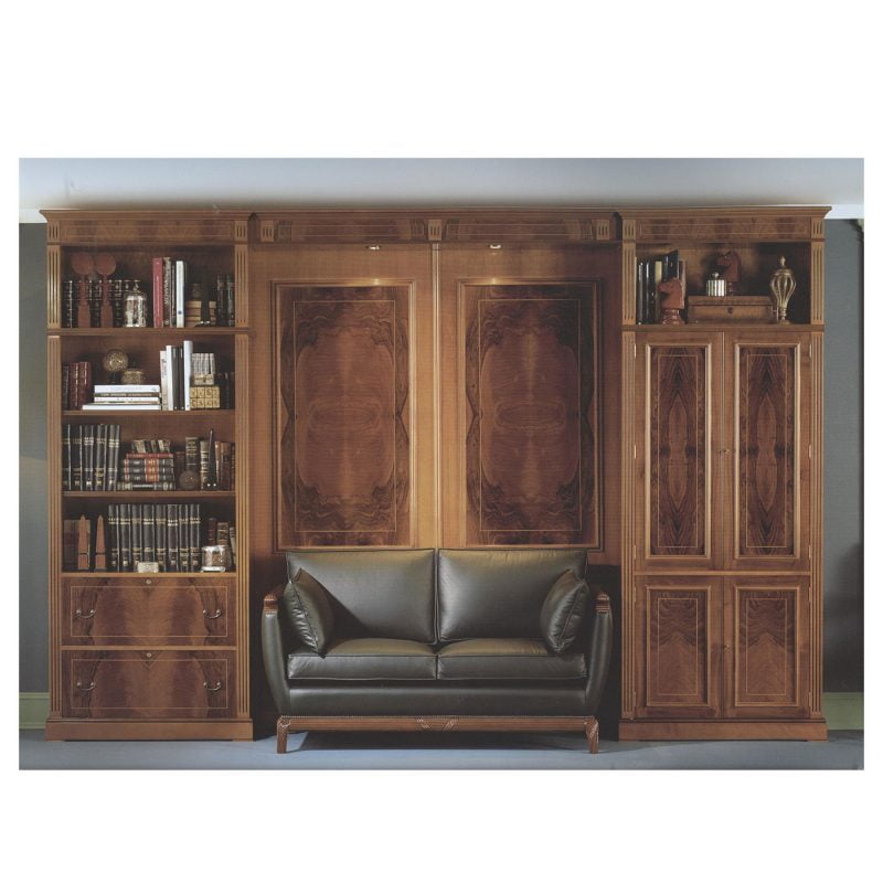 βιβλιοθήκη με επενδεδυμένη πλάτη