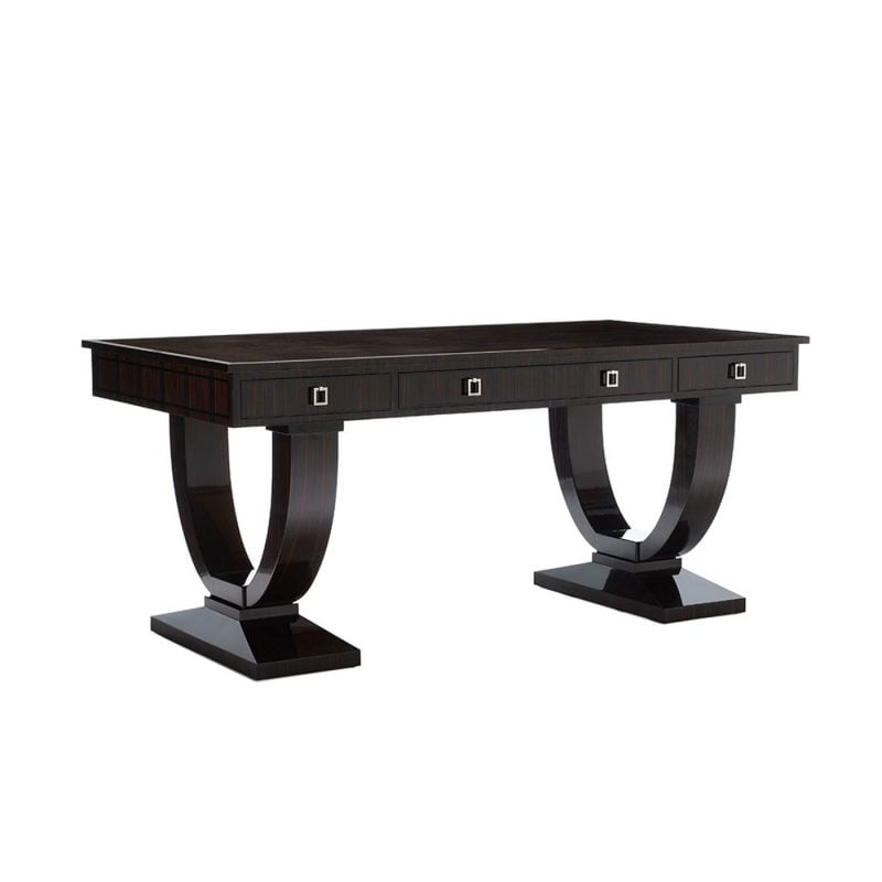 AUTUMN Γραφείονεοκλασικό μαύρο χειροποίητο καμπυλωτό γραφείο