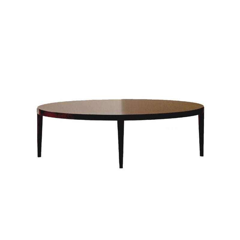 ξύλινο οβάλ coffee table από καρυδιά
