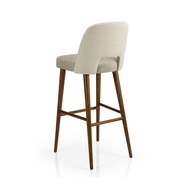 σκαμπό μπαρ με ξύλινο σκελετό για ξενοδοχεία