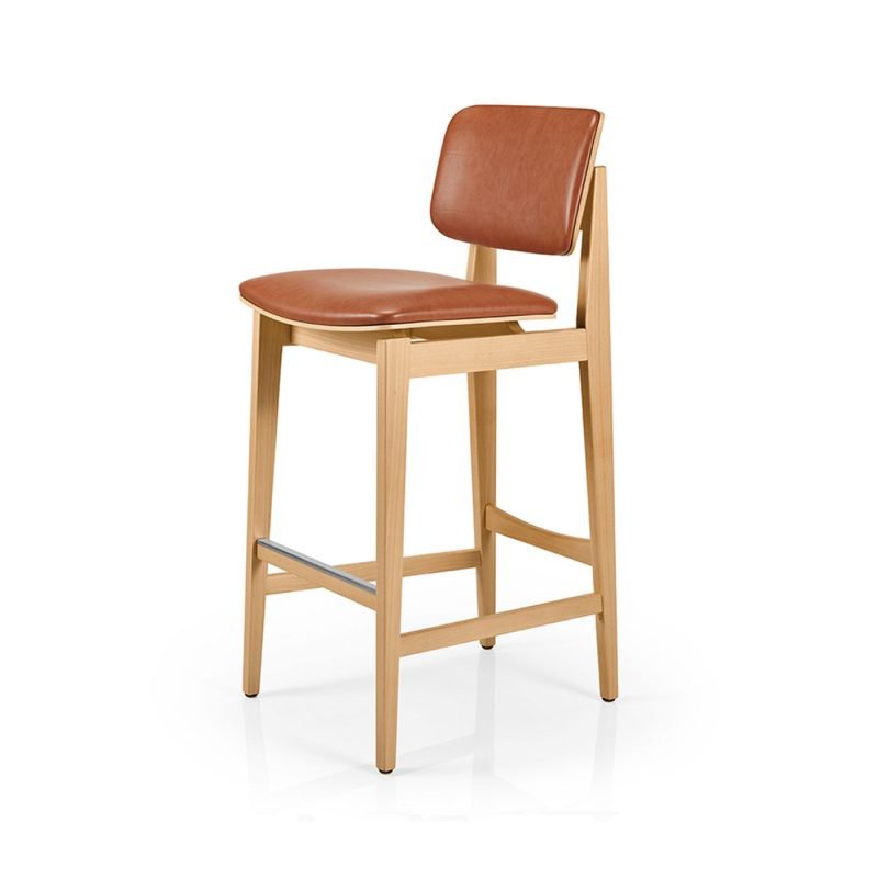 σκαμπό μπαρ με κεραμιδί δέρμα