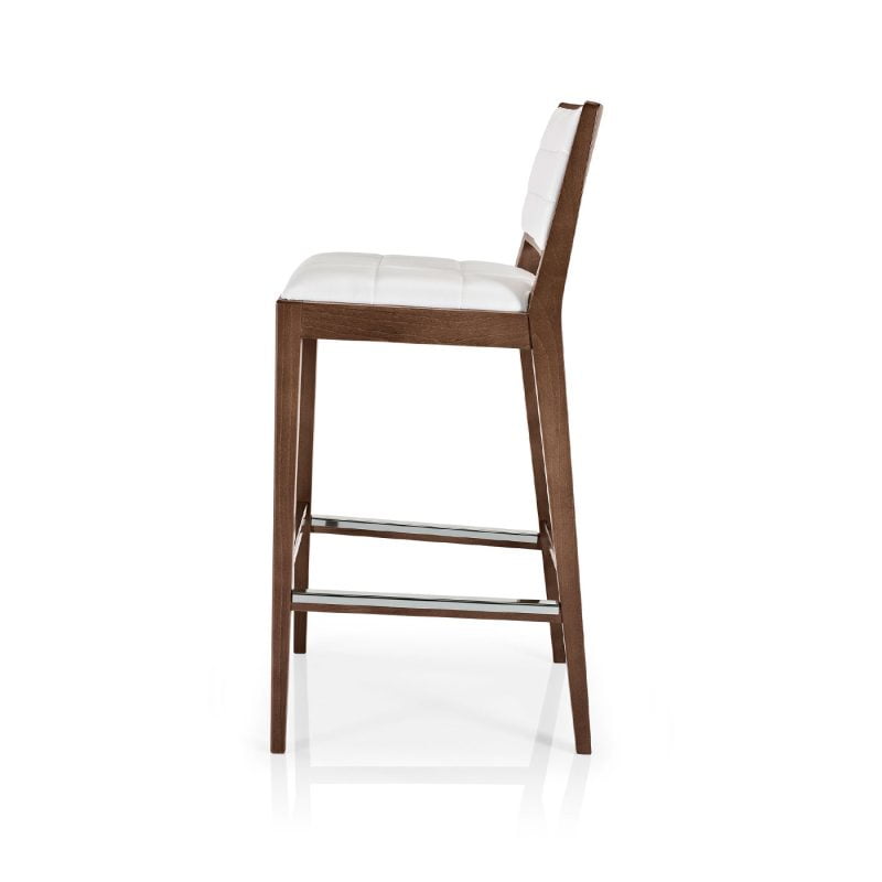 μοντέρνο σκαμπό μπαρ με λευκό δέρμα