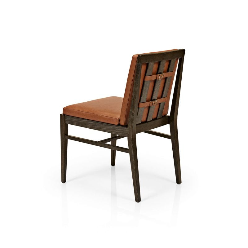 dining chair with leather details
