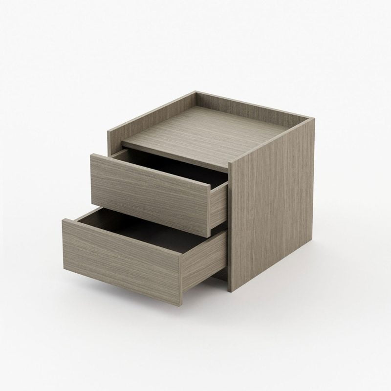 λιτό κομοδίνο σε γκρι χρώμα