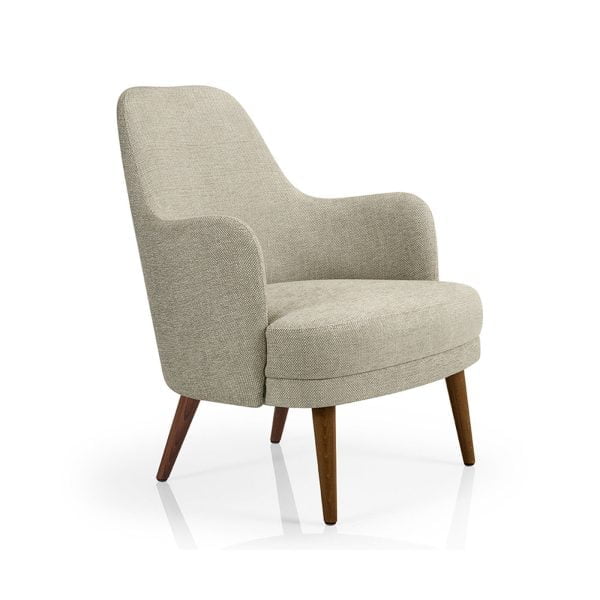 lounge armchair in grey fabric