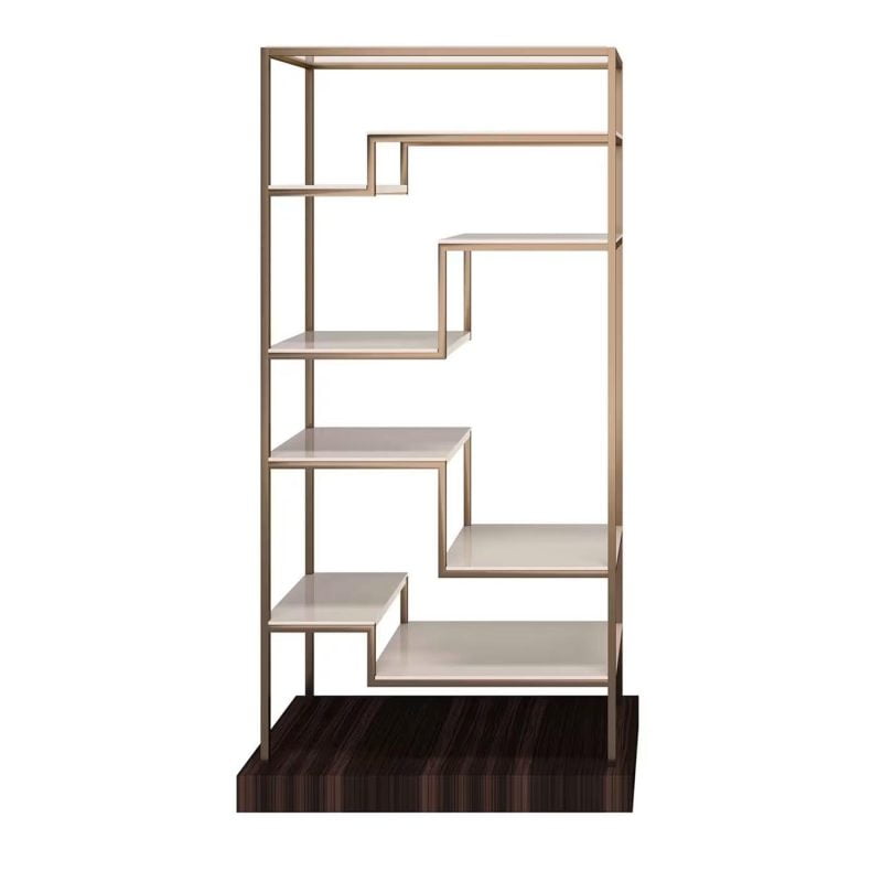 bookcase made of metal and wood