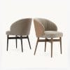 chair with leather on the back