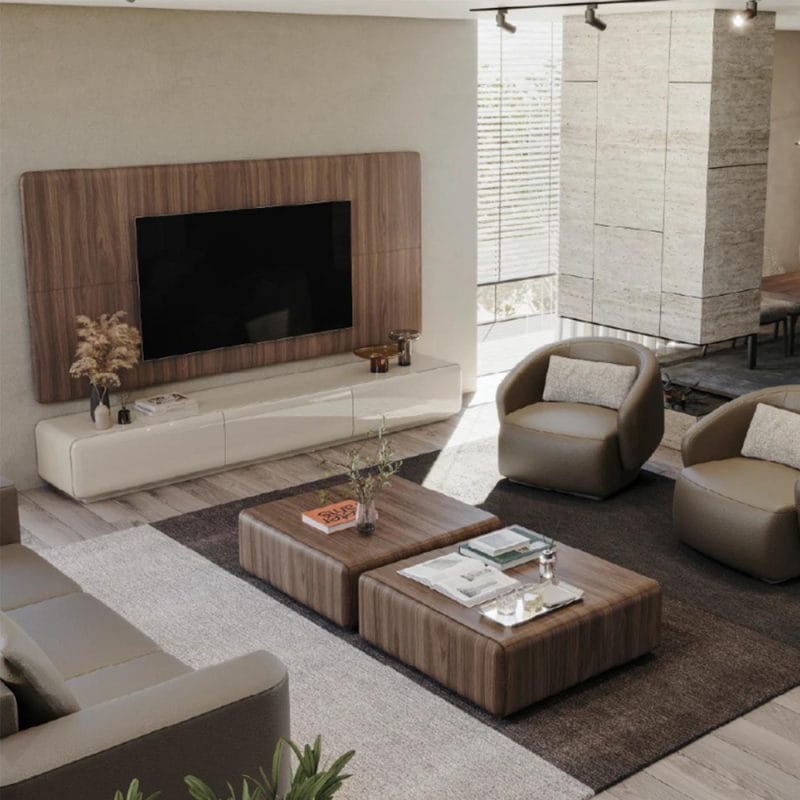 τετράγωνο coffee table με συρτάρι