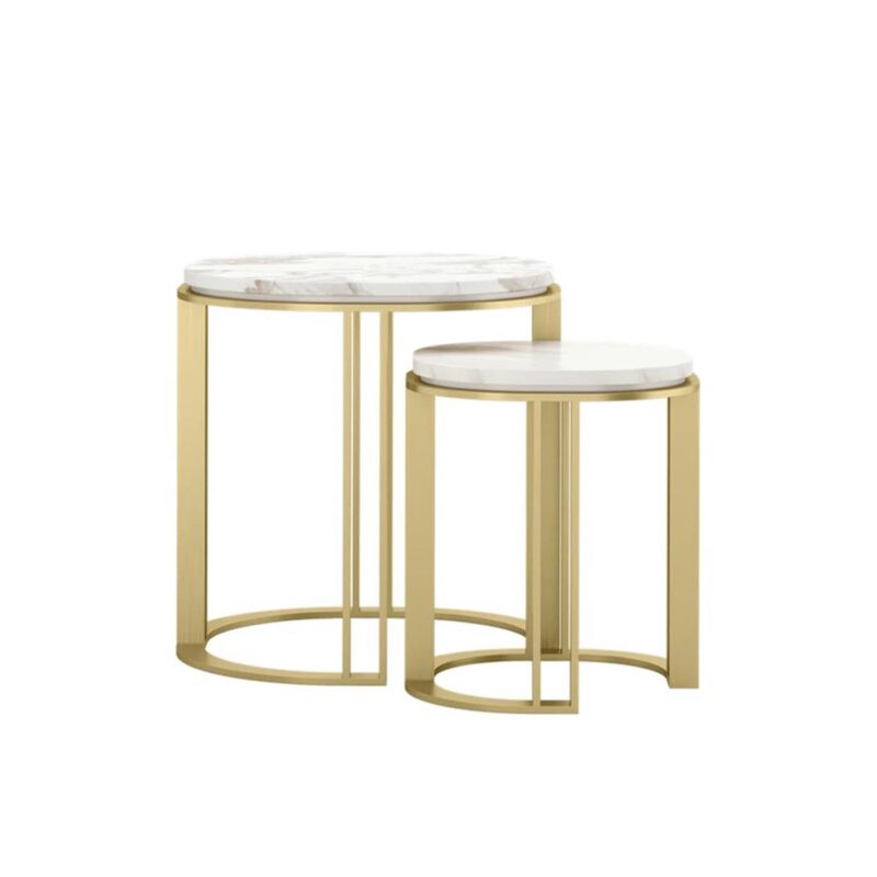 SETI Βοηθητικό τραπεζάκιβοηθητικό τραπεζάκι από μέταλλο καιμάρμαρο