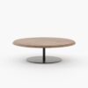στρογγυλό coffee table με μέταλλο και ξύλο