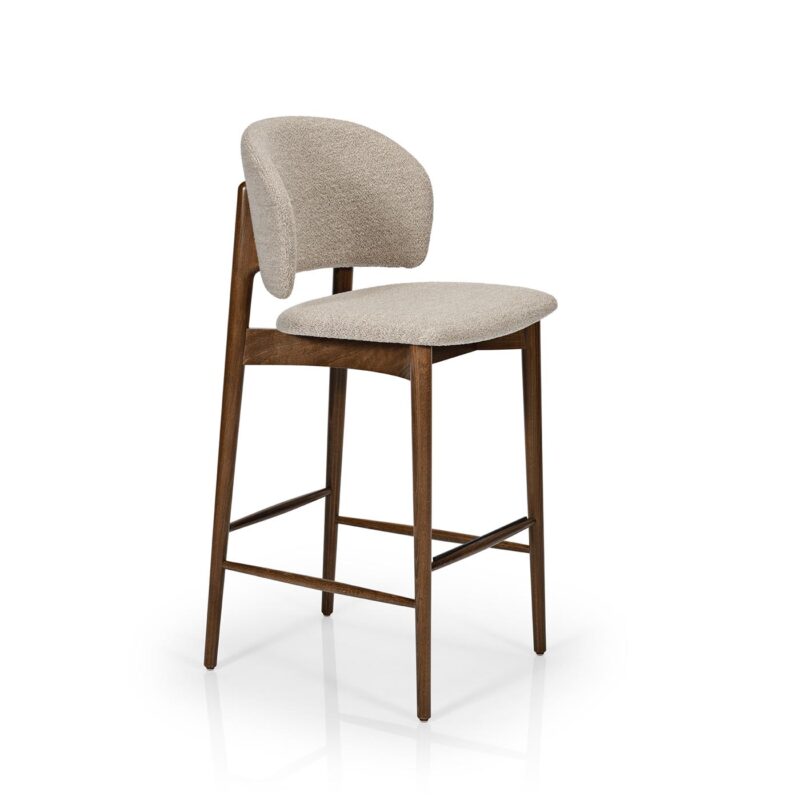 GRACE Σκαμπό μπαρσκαμπό μπαρ με καμπυλωτή πλάτη