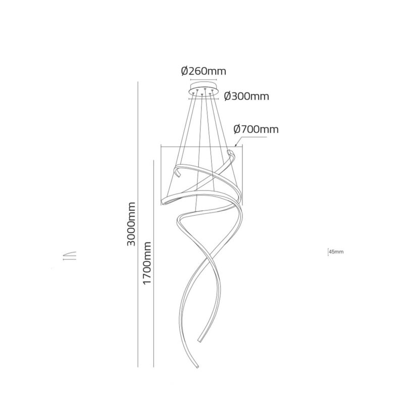 DOUBLE HELIX Κρεμαστό φωτιστικό - Image 4